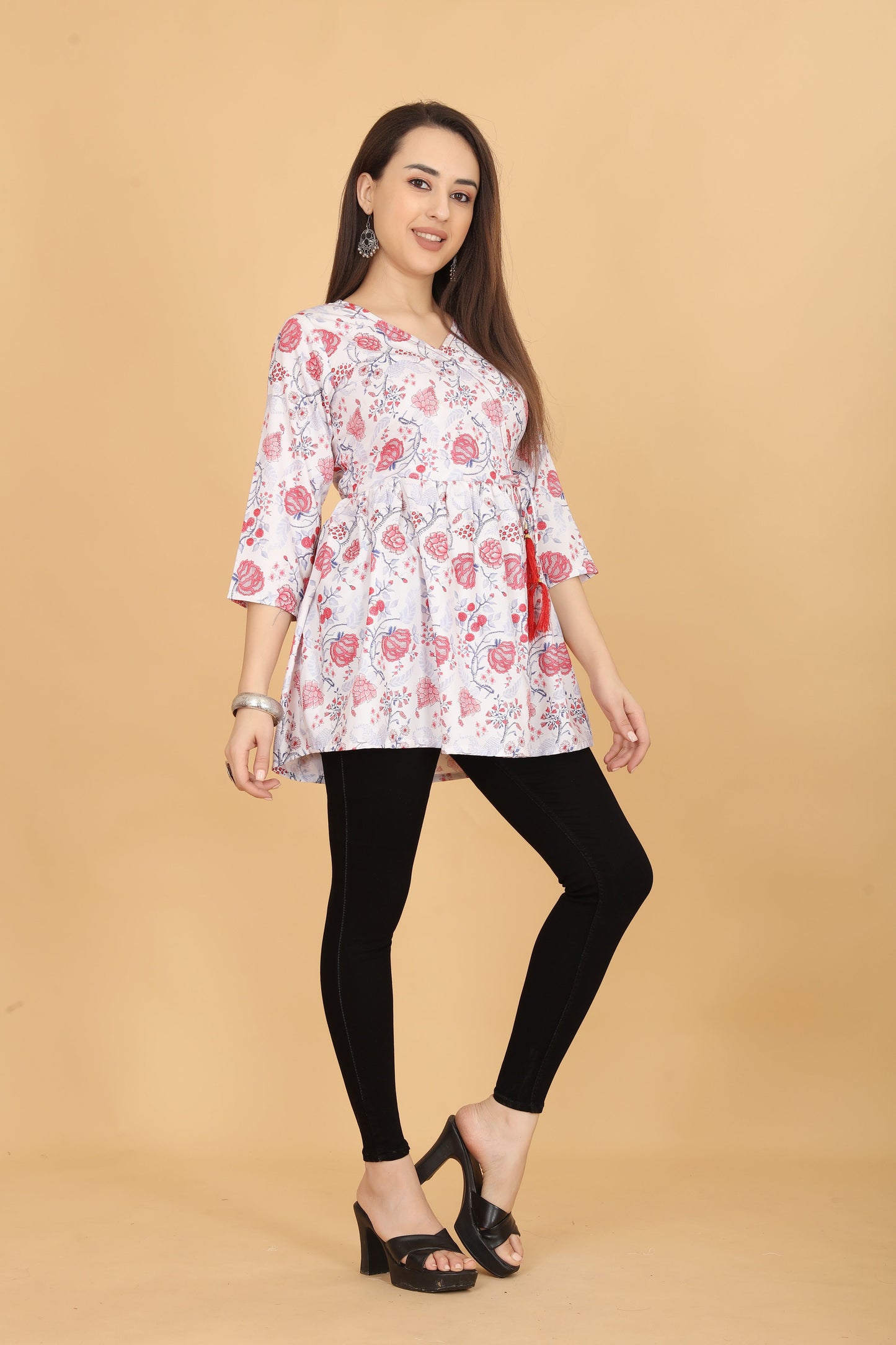 Pink Rayon Fashion Top For Women