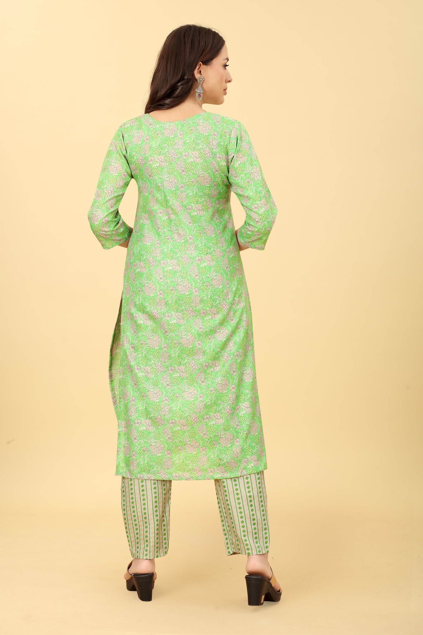 Printed Cotton Kurta Pant Set